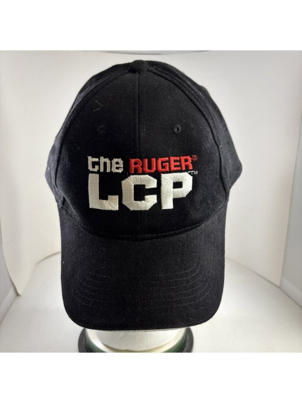 The Ruger LCP Mens Black Hat 6 Panel Adjustable Hook Loop Shooting Sports
